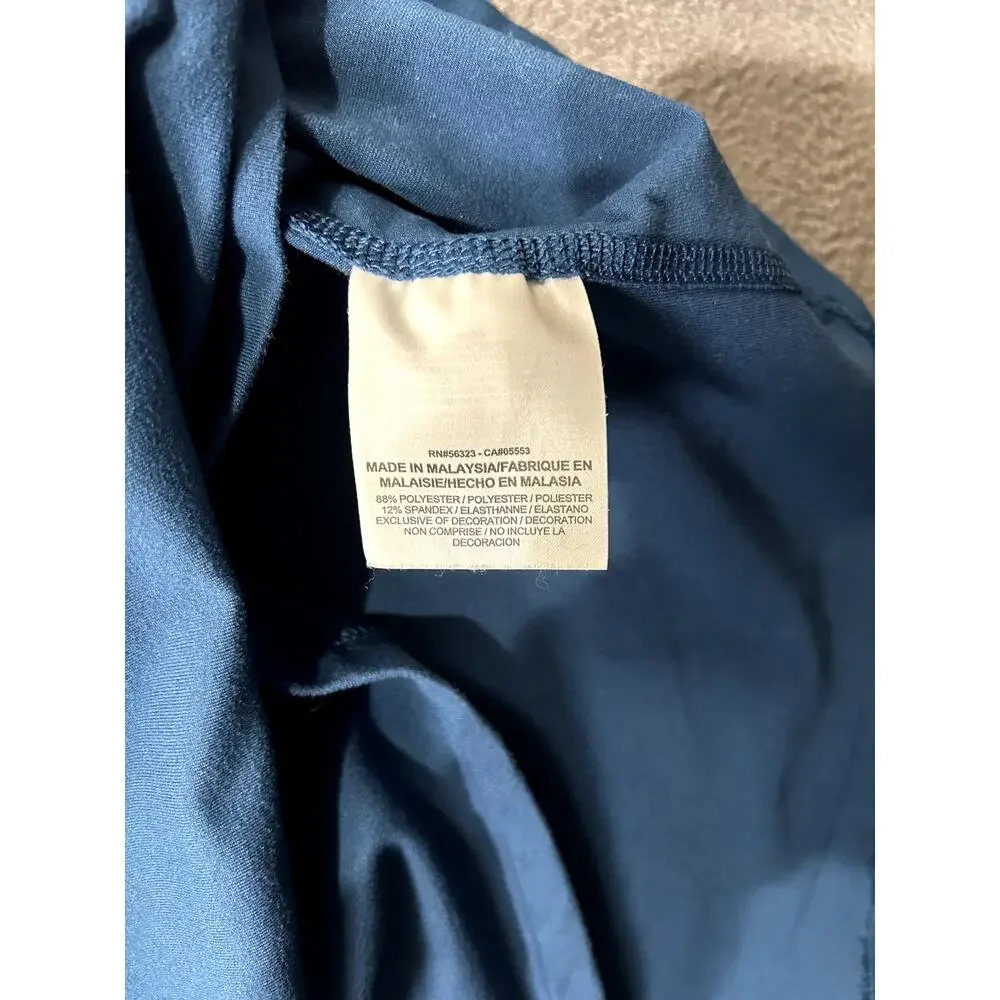 Nike Dri-Fit Quarter Zip Long Sleeve Mock Neck Blue‎ Men's Size Small